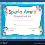 Certificate Template With Kids Swimming In Swimming Award Certificate Template