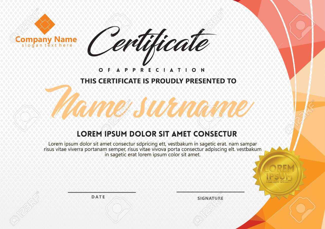 Certificate Template With Polygonal Style And Modern Pattern.. Inside Workshop Certificate Template