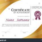 Certificate Templatediploma Layouta4 Size Vector Stock Regarding Certificate Template Size