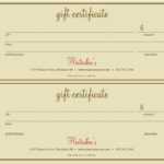 Certificate Templates: Best Photos Of Gift Certificate Intended For Restaurant Gift Certificate Template