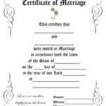 Certificate Templates: Blank Marriage Certificate With Regard To Blank Marriage Certificate Template