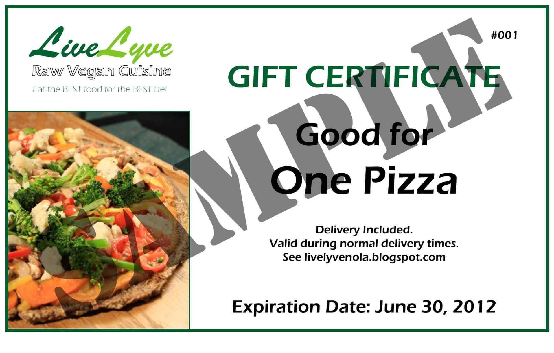 Certificate Templates: Food Gift Certificate Template Image Intended For Pizza Gift Certificate Template