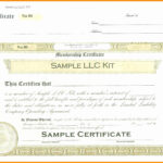 Certificate Templates: Llc Membership Certificate Templates Free Intended For Llc Membership Certificate Template