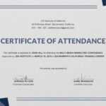 Certificate Templates: Ms Word Perfect Attendance For Indesign Certificate Template