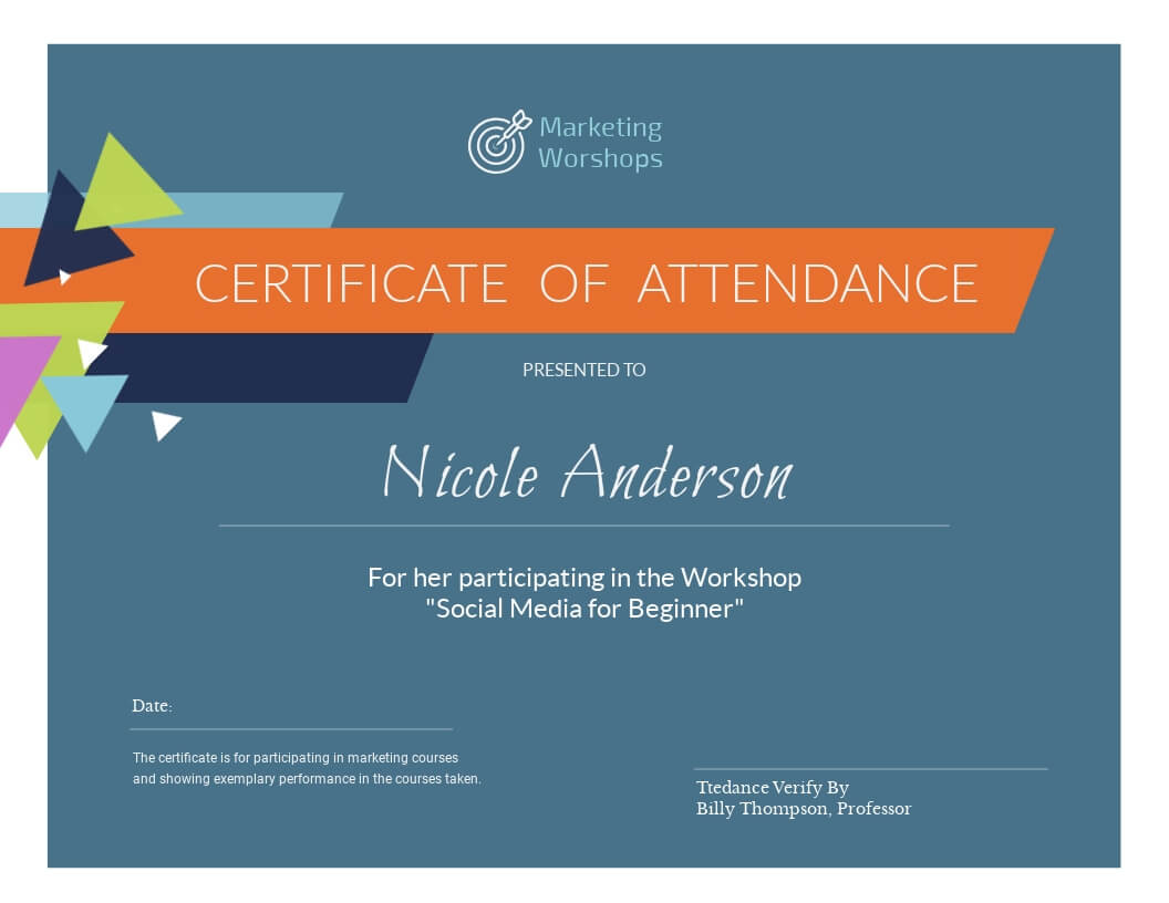 Certificate Templates With Regard To Workshop Certificate Template
