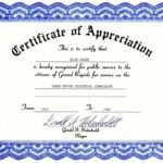 Certificates. Inspiring Appreciation Certificate Template Intended For Employee Anniversary Certificate Template