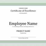 Certificates: New Good Work Certificate Templates Designs Inside Employee Anniversary Certificate Template