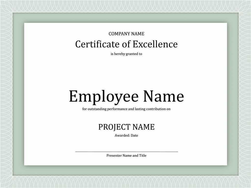 Certificates: New Good Work Certificate Templates Designs Inside Employee Anniversary Certificate Template