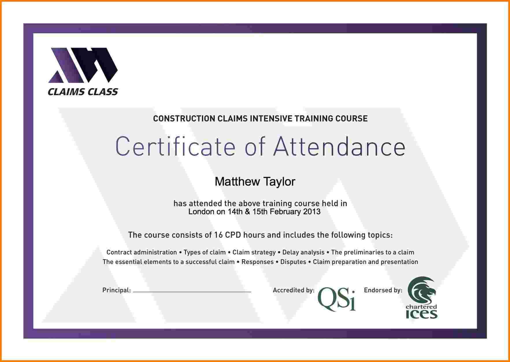 Certificates Of Attendance Templates – Hizir.kaptanband.co Inside Conference Certificate Of Attendance Template