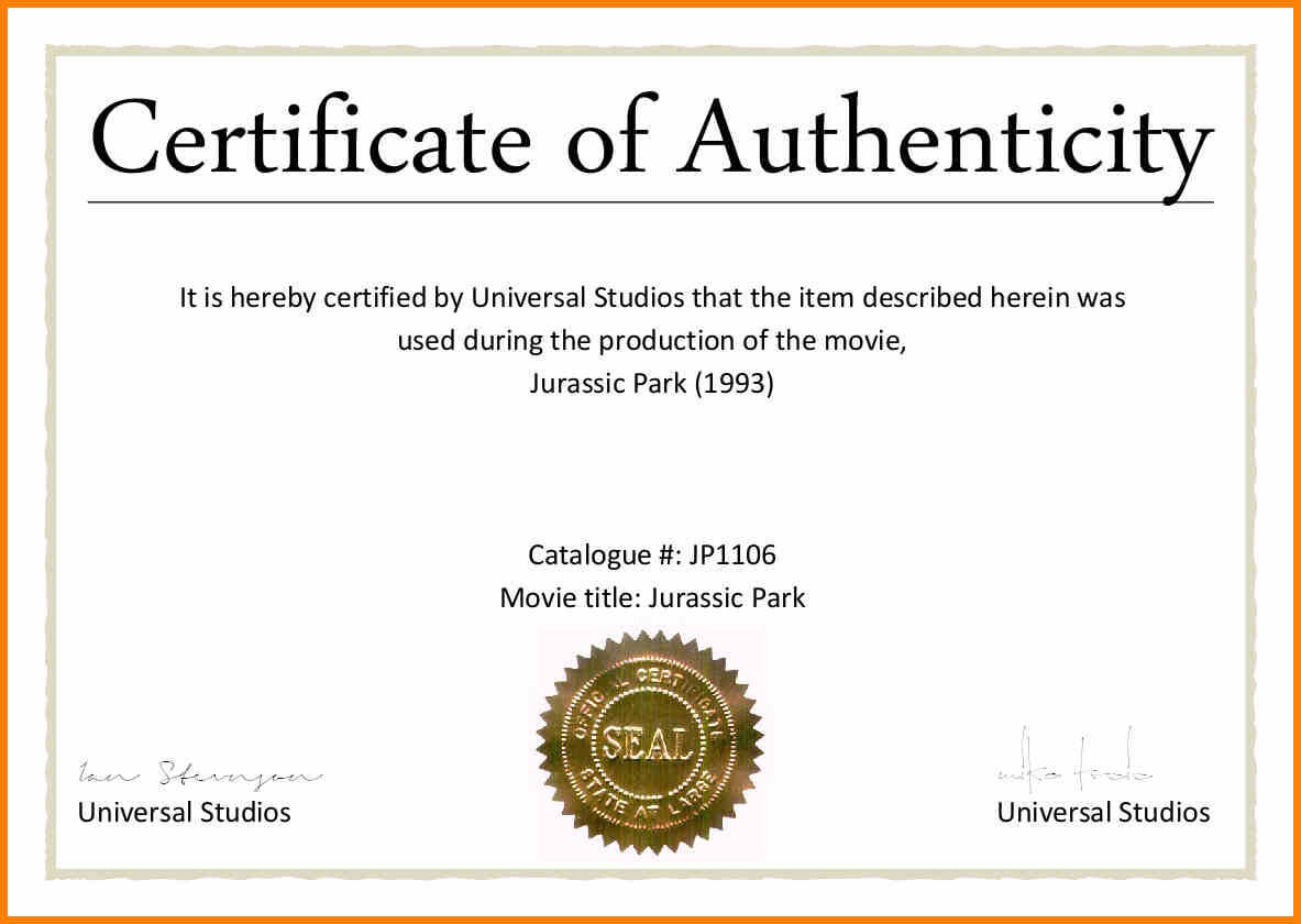 Certificates Of Authenticity Templates Filename | Fabulous Intended For Certificate Of Authenticity Template