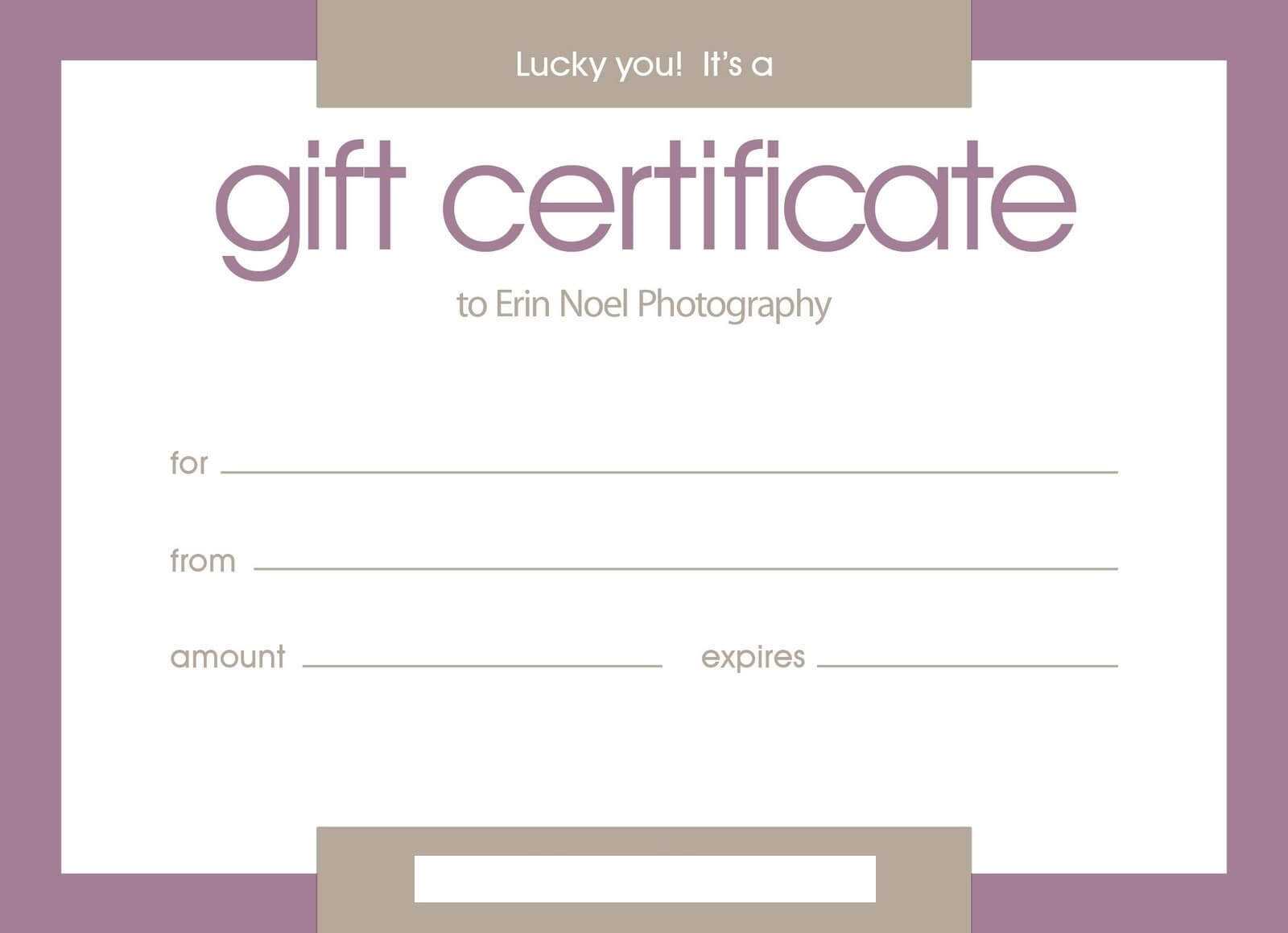 Certificates: Stylish Free Customizable Gift Certificate In Printable Gift Certificates Templates Free