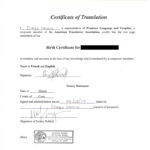 Certified Document Translation Services, Birth Certificates In Uscis Birth Certificate Translation Template