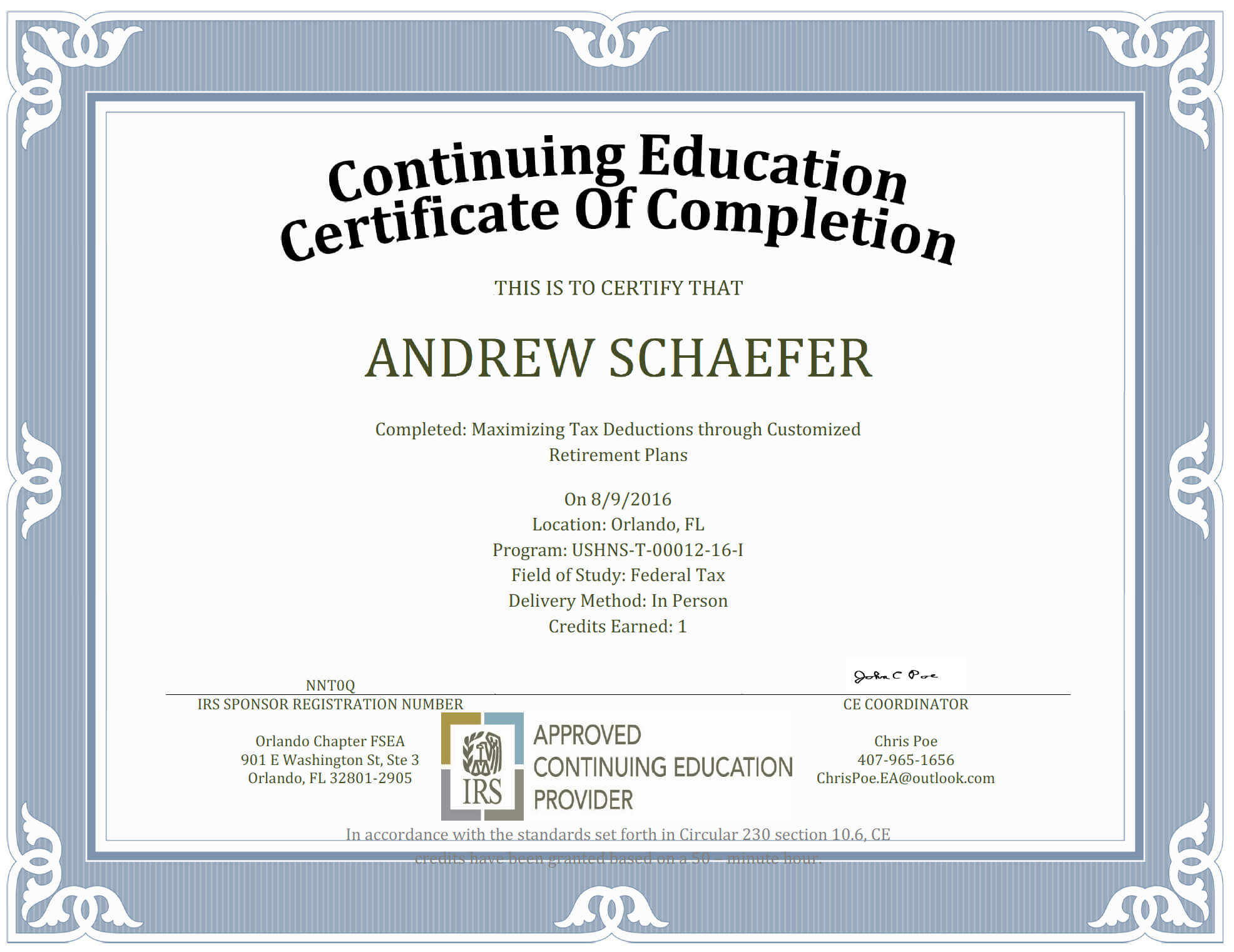 Ceu Certificate Of Completion Template Sample Inside Continuing Education Certificate Template