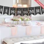 Chalkboard Bridal Shower Banner Template. Printable Bridal In Bridal Shower Banner Template