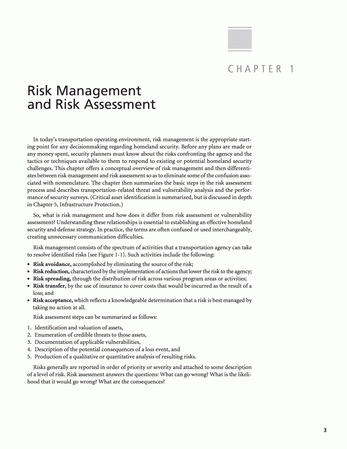 Chapter 1 – Risk Management And Risk Assessment | Security Pertaining To Physical Security Risk Assessment Report Template