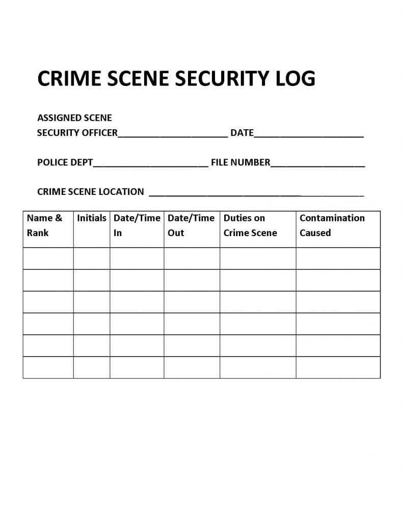 Chapter 8: Crime Scene Management – Introduction To Criminal For Crime Scene Report Template