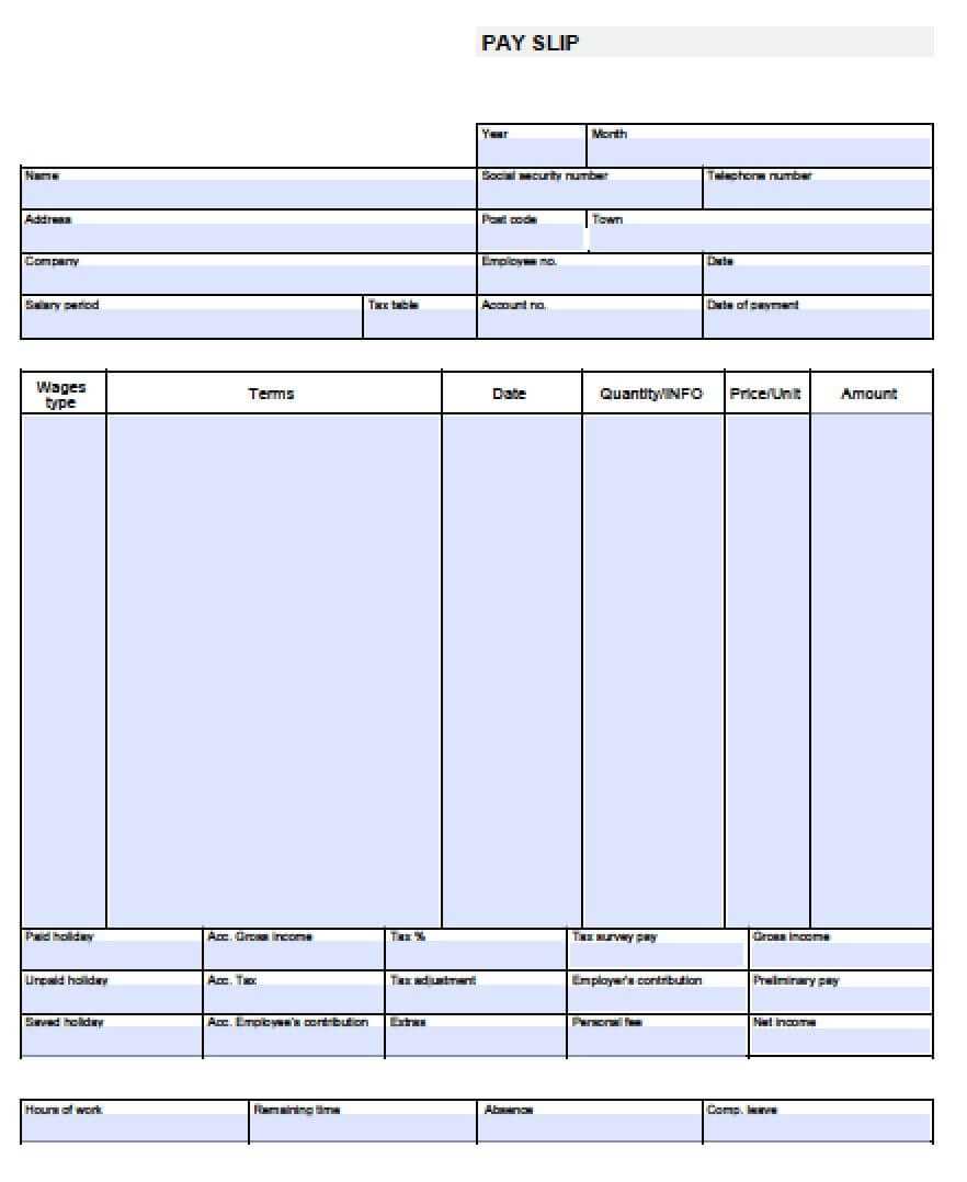 Check Stub Template Free | Pay Stub Template Free Blank-Usa for Blank Pay Stub Template Word