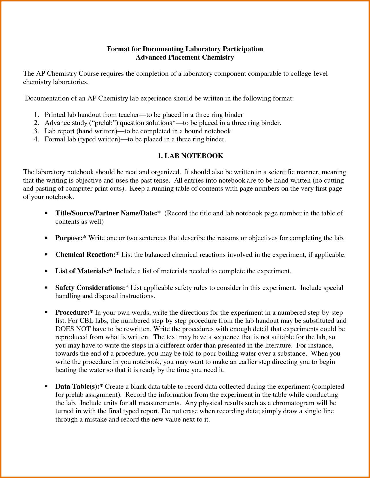 Chemistry Lab Report – Bushveld Lab Within Chemistry Lab Report Template