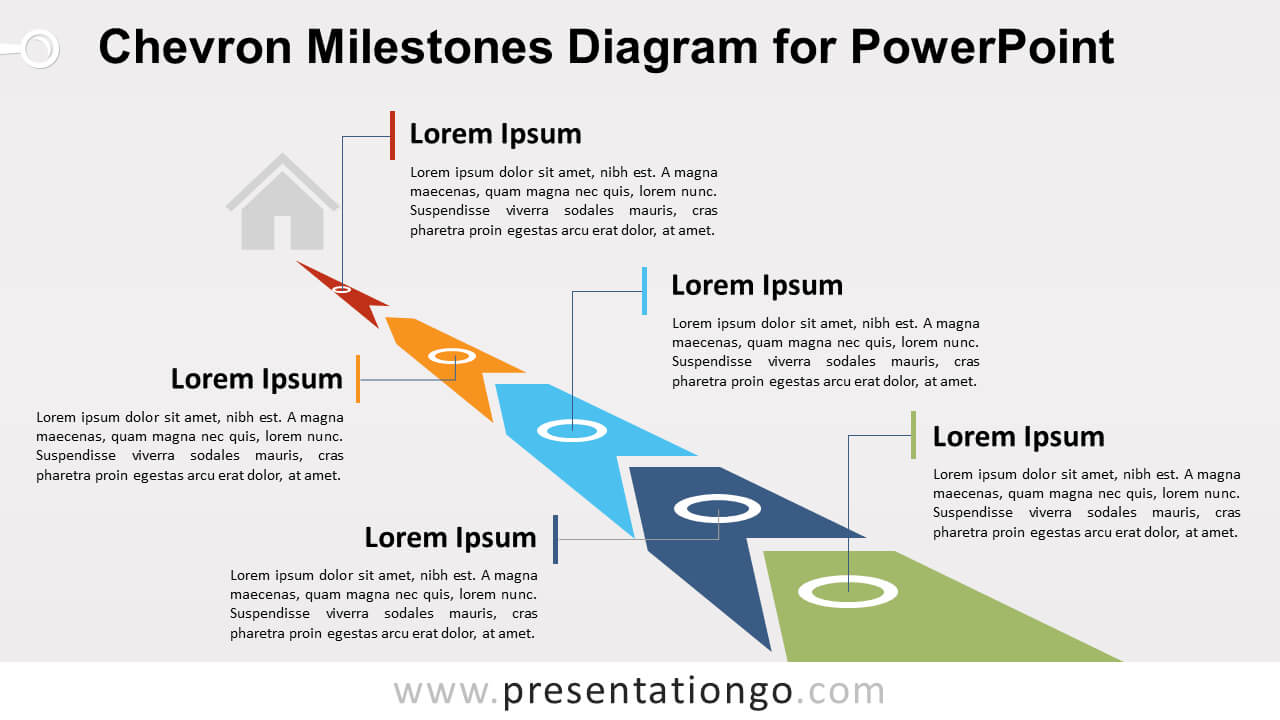 Chevron Milestones Diagram For Powerpoint – Presentationgo Intended For Powerpoint Chevron Template