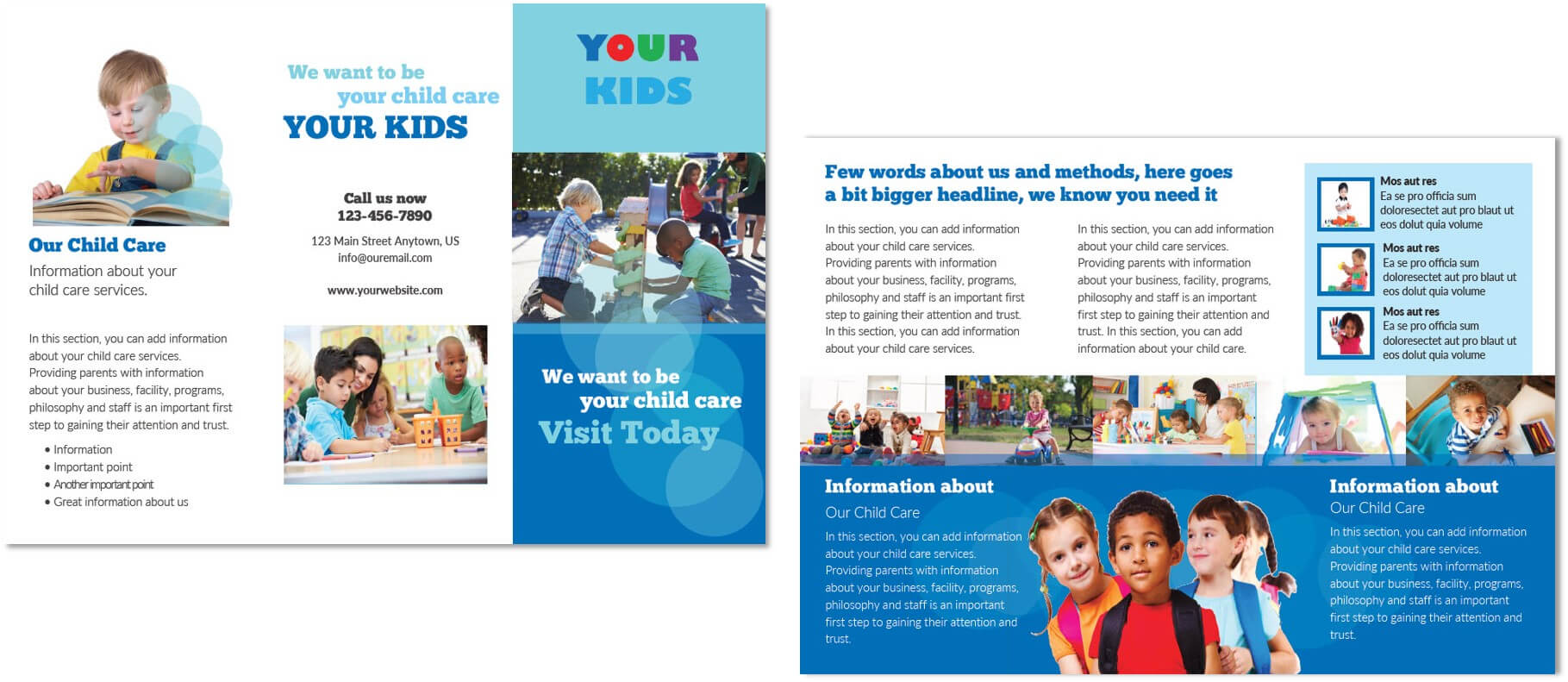 Child Care Brochure Template 4 Intended For Daycare Brochure Template