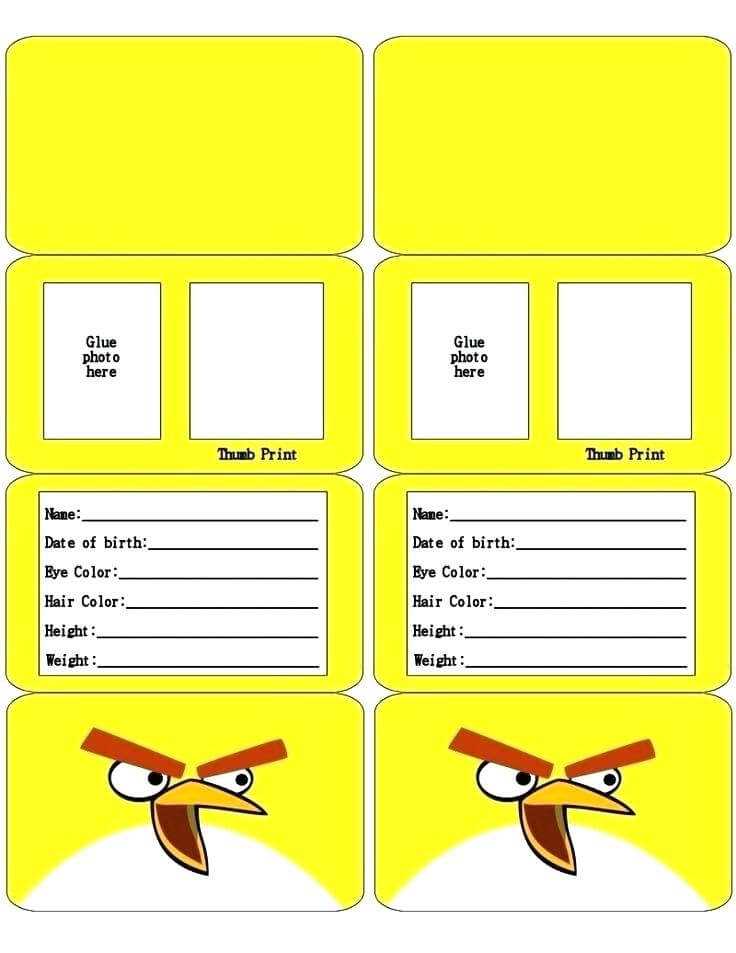 Child Id Card Template Free With Regard To Id Card Template For Kids