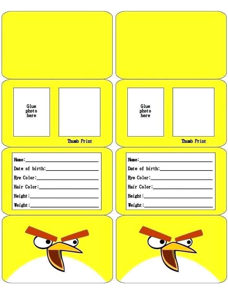 Child Id Card Template Free With Regard To Id Card Template For Kids