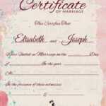 Christian Marriage Certificate Template With Regard To Certificate Of Marriage Template