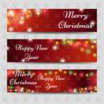 Christmas And New Year Banners Template Stock Vector Image Regarding Merry Christmas Banner Template
