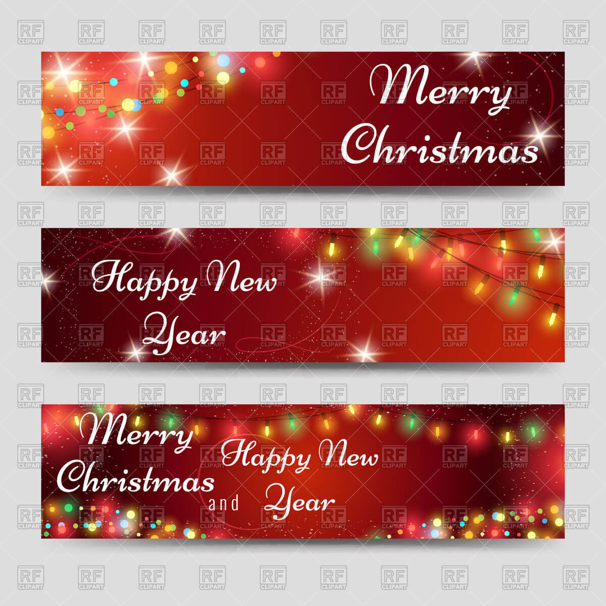 Christmas And New Year Banners Template Stock Vector Image Regarding Merry Christmas Banner Template