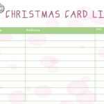 Christmas Card List | Decorating Ideas Pertaining To Christmas Card List Template