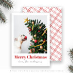 Christmas Card Template For Photographers – Christmas Cards – Holiday Card  Template – Modern Christmas Card In Holiday Card Templates For Photographers
