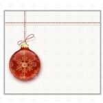 Christmas Card Template – Red Christmas Bauble With Snowflake Stock Vector  Image Intended For Happy Holidays Card Template