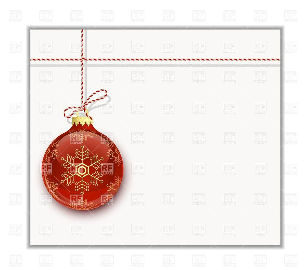 Christmas Card Template – Red Christmas Bauble With Snowflake Stock Vector  Image Intended For Happy Holidays Card Template
