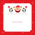 Christmas Card Template Santa Claus In Happy Holidays Card Template