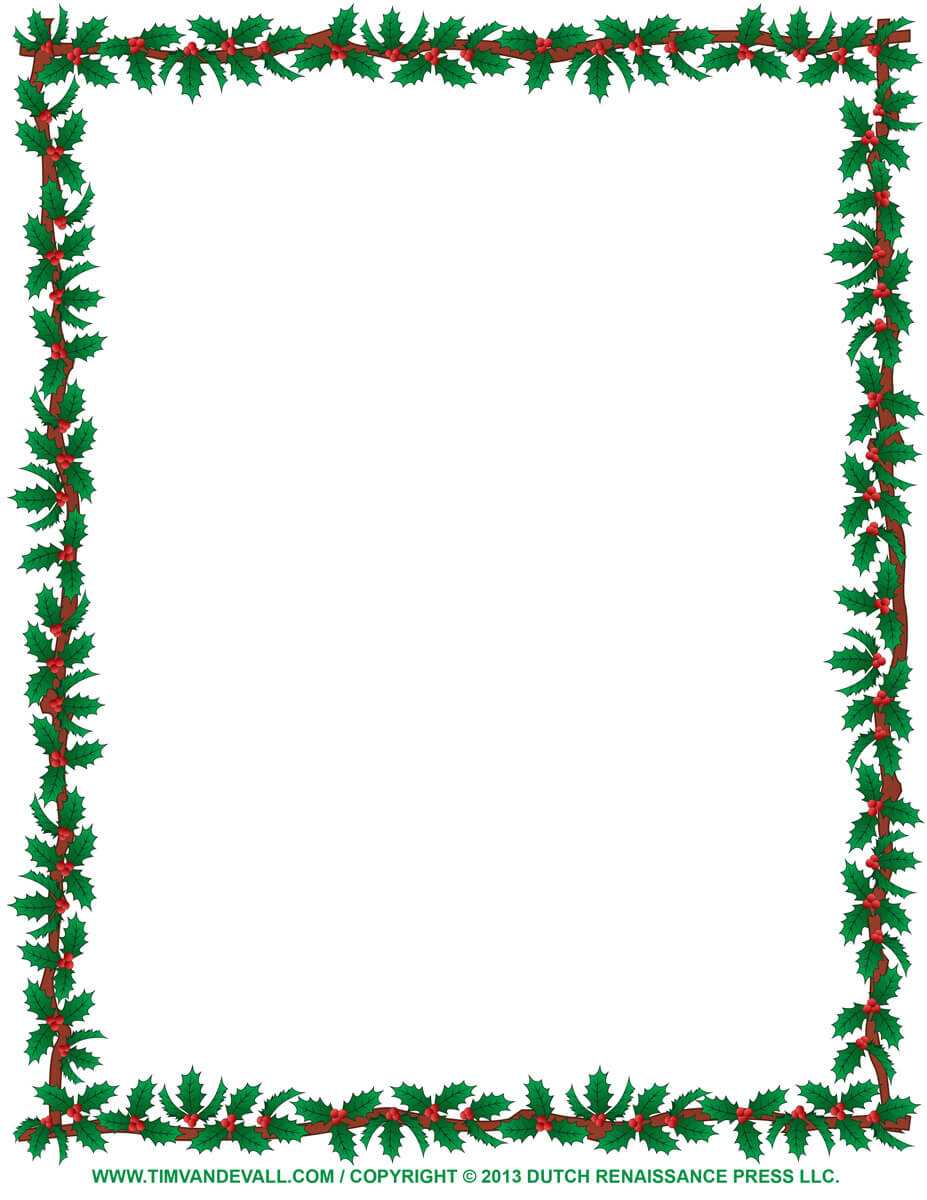 Christmas Clip Art Borders For Word Documents | Clipart Within Christmas Border Word Template