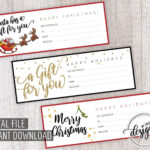 Christmas Gift Certificate, Gift Certificate Printable, Gift For Merry Christmas Gift Certificate Templates
