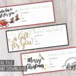 Christmas Gift Certificate, Gift Certificate Printable, Gift For Merry Christmas Gift Certificate Templates