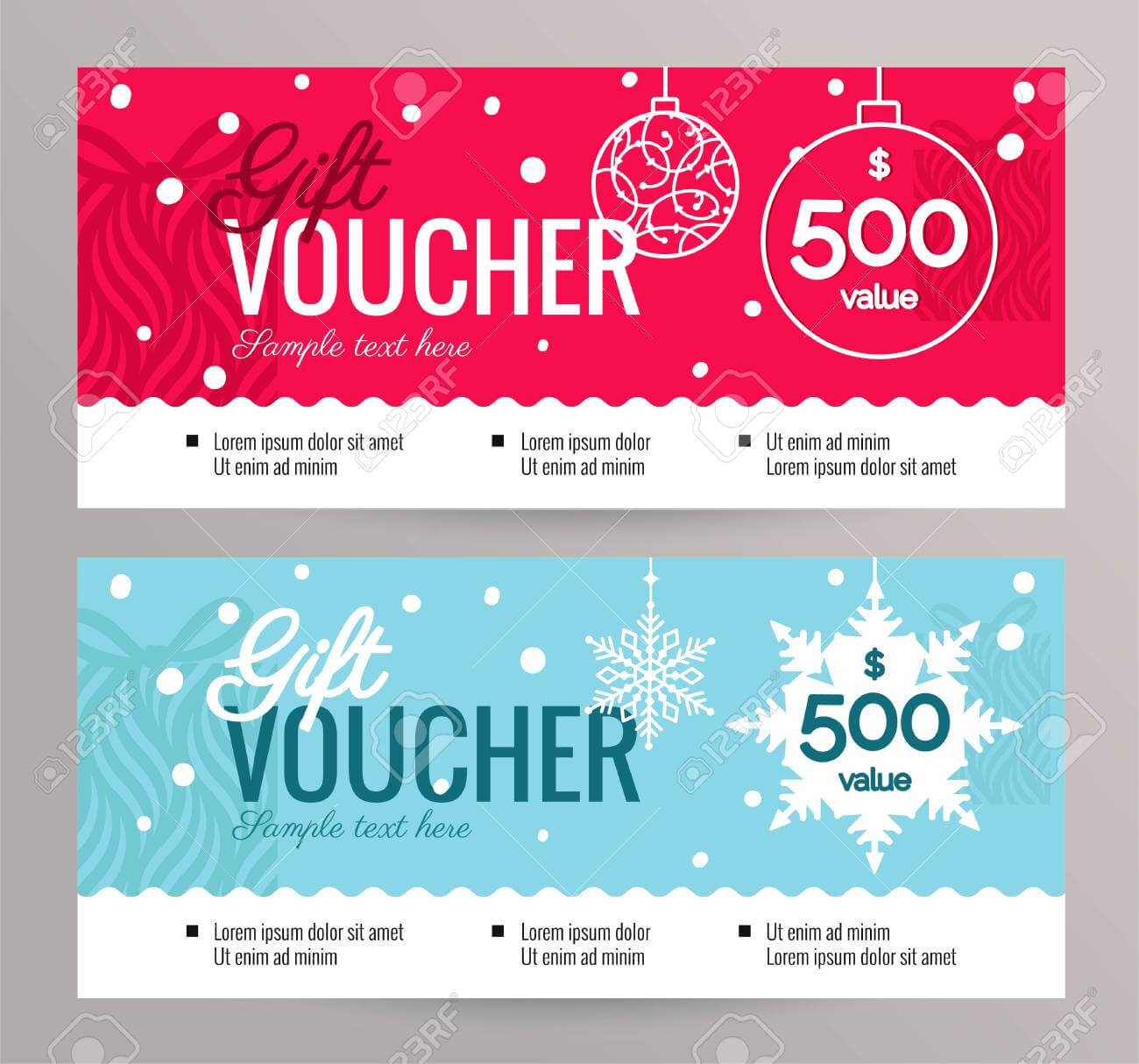 Christmas Gift Voucher Coupon Discount. Gift Certificate Template.. With Regard To Merry Christmas Gift Certificate Templates