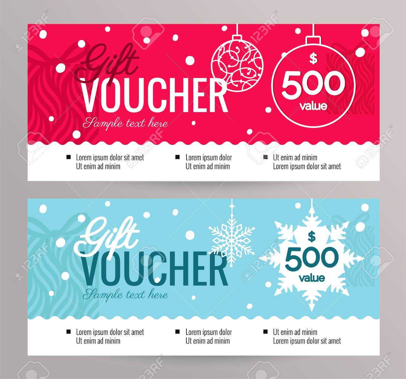 Christmas Gift Voucher Coupon Discount. Gift Certificate Template.. With Regard To Merry Christmas Gift Certificate Templates