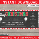 Christmas Golf Gift Ticket – Chalkboard For Golf Gift Certificate Template