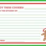 Christmas Recipe Cards Template – Hizir.kaptanband.co With Cookie Exchange Recipe Card Template