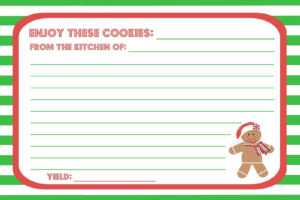 cookie exchange recipe card template atlantaauctionco com christmas recipe card template
