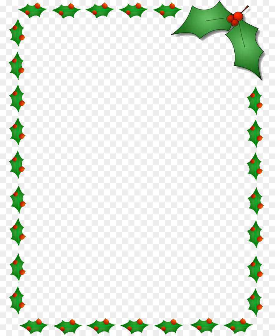 Christmas Word Template Png Download – 850*1100 – Free In Christmas Border Word Template