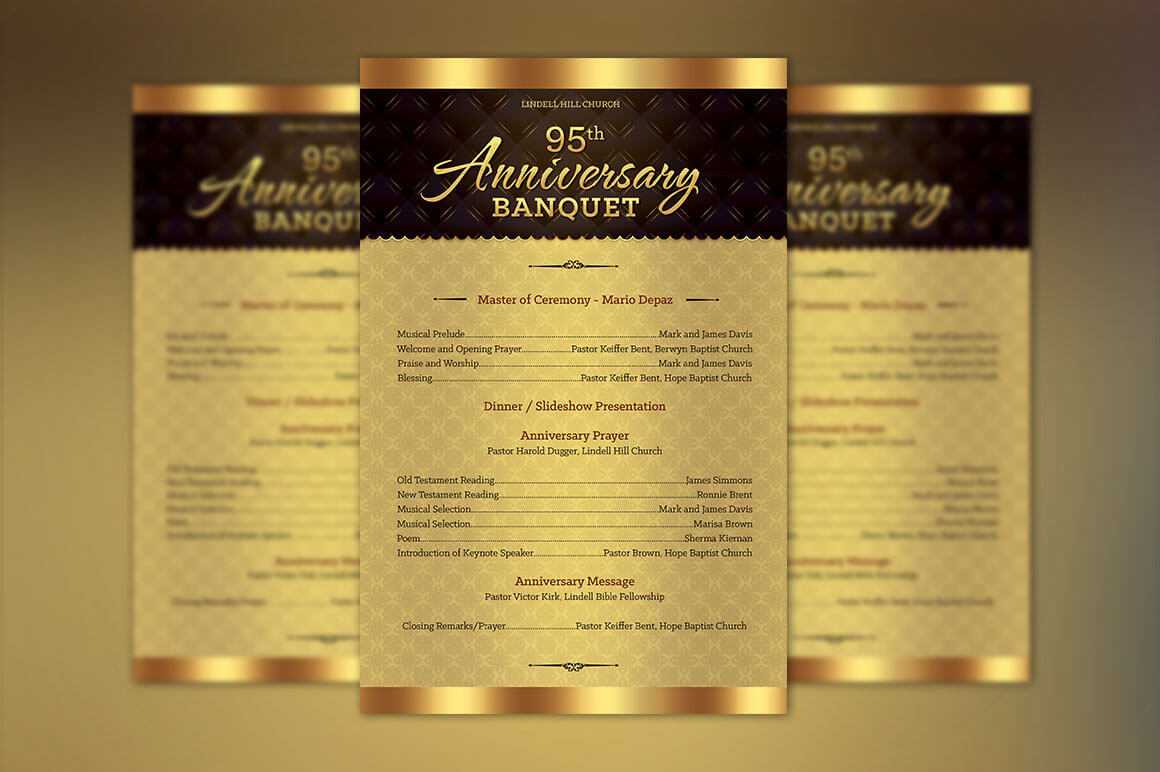 Church Anniversary One Sheet Program Template On Behance Regarding Church Program Templates Word