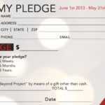 Church Pledge Form Template Hausn3Uc | Capital Campaign Inside Fundraising Pledge Card Template