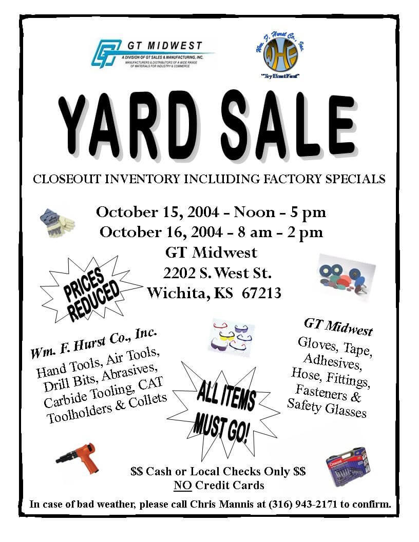Church Yard Sale Flyer | Gt Midwest: Garage Sale | Projects For Yard Sale Flyer Template Word