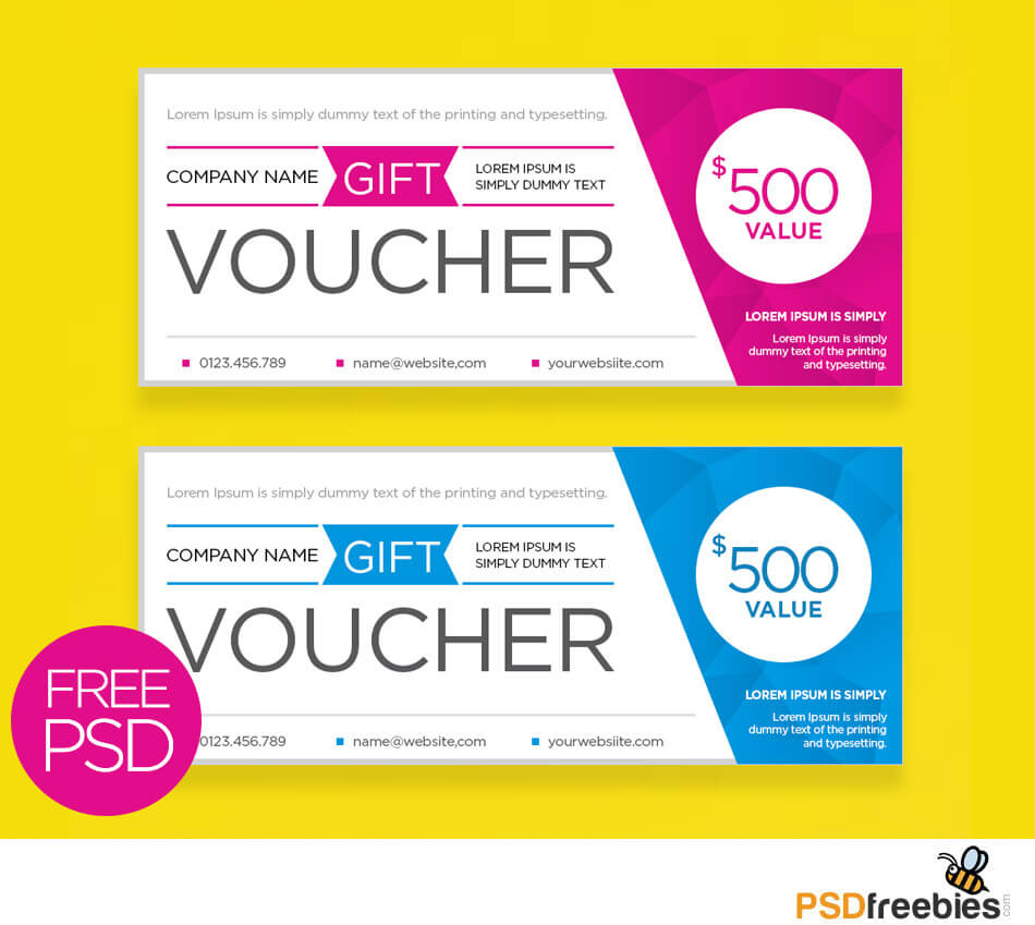 Clean And Modern Gift Voucher Template Psd | Psdfreebies With Regard To Gift Certificate Template Photoshop