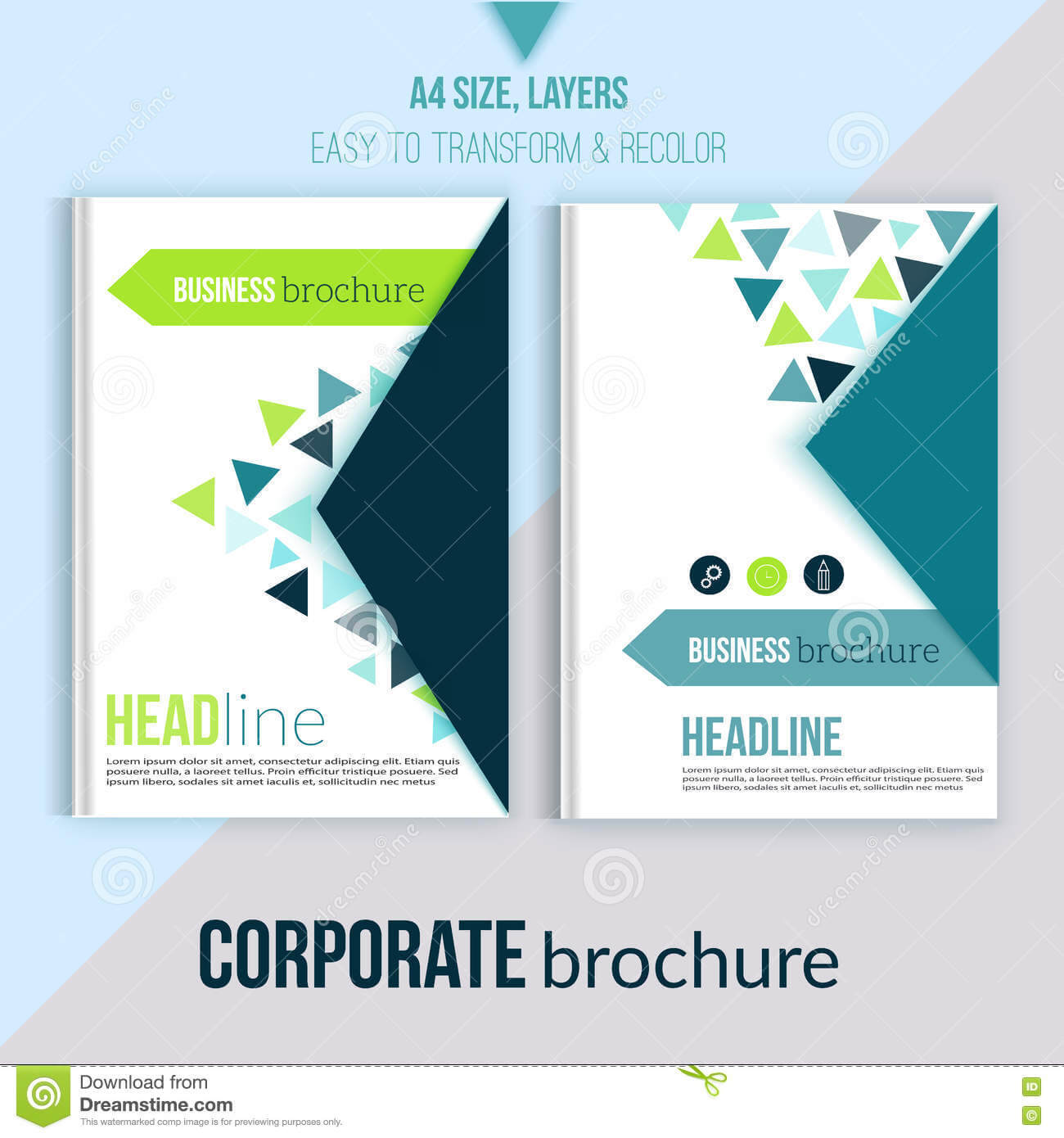 Clean Brochure Design, Annual Report, Cover Template In Cleaning Brochure Templates Free