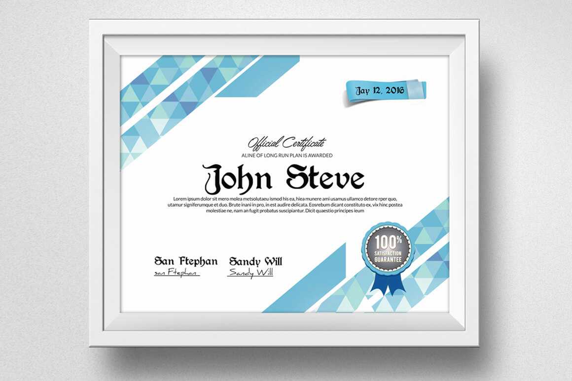 Clean Certificate Template – Vsual Throughout Indesign Certificate Template