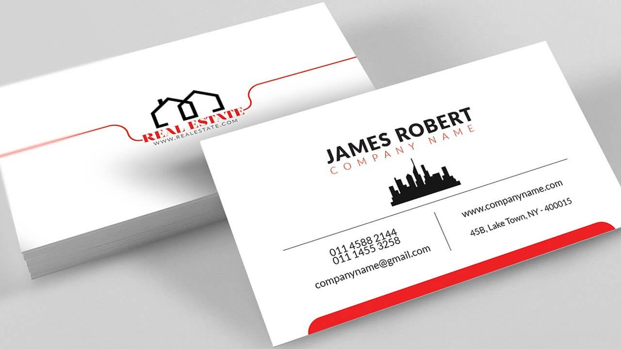 Clean Illustrator Business Card Design With Free Template Download Pertaining To Download Visiting Card Templates